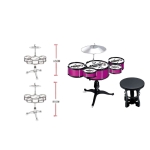 Παιδικό Σετ Ντραμς Jazz με Σκαμπό – 65/85cm