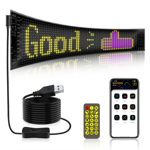 Πίνακας RGB LED Matrix 16x96 5V 2A 120x595mm