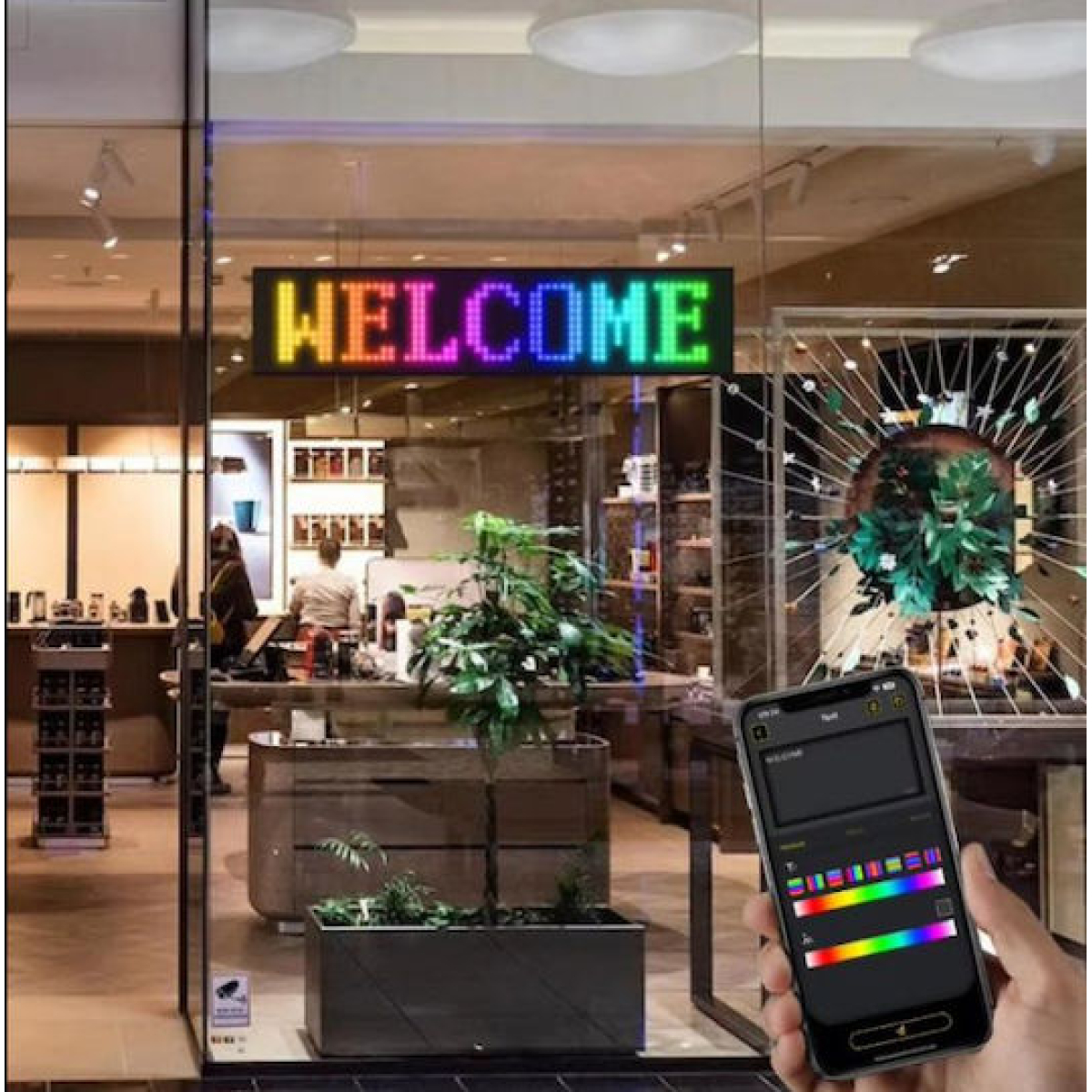 Πίνακας RGB LED με Bluetooth, USB και Τηλεχειριστήριο 1330x192mm