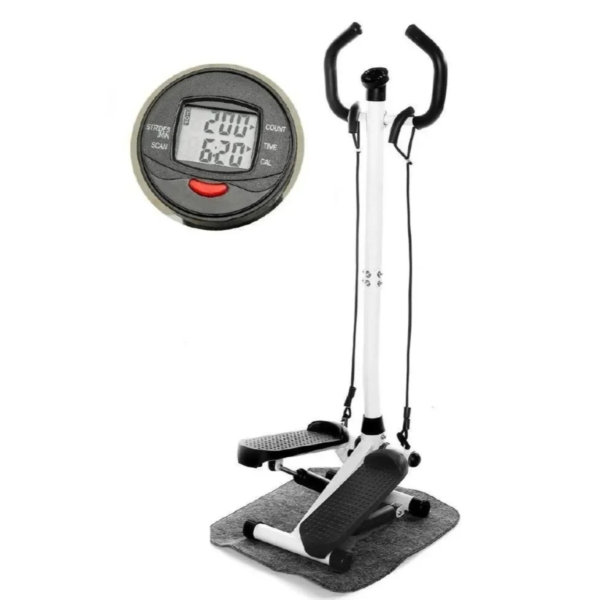 Σετ Γυμναστικής Stepper με Οθόνη Θερμιδομέτρησης Sup2 + FITPADDY Βαράκια Άκρων 2x2kg Μαύρα