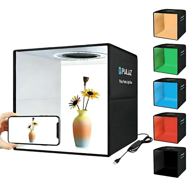 PULUZ PU5032B Αναδιπλούμενο Mini Photo Studio 30x30cm Με 6 Σκηνικά και LED Φωτισμό