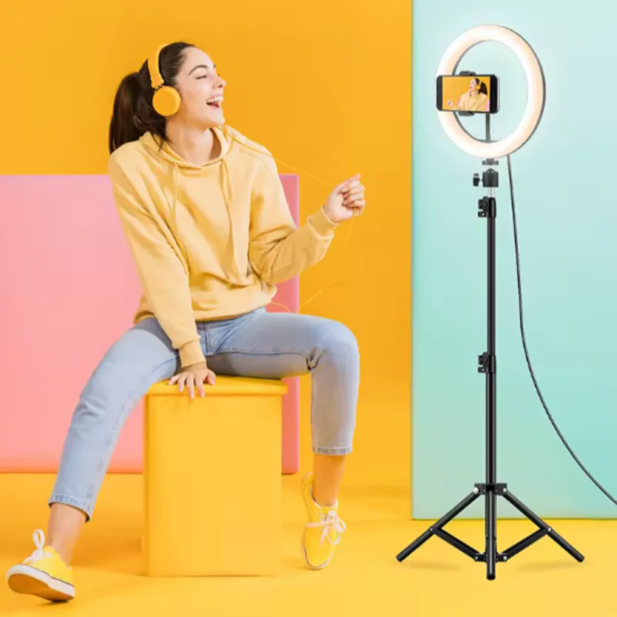 Ring Light LED Selfie 33cm Με USB Plug & Play LJJ-33