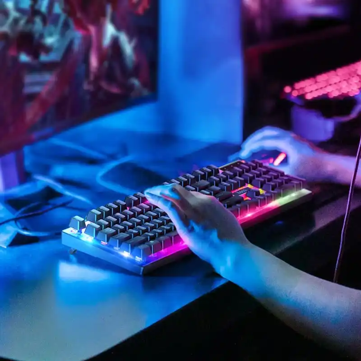 Σετ Ενσύρματο Πληκτρολόγιο Και Ποντίκι Gaming RGB Hoco GM18