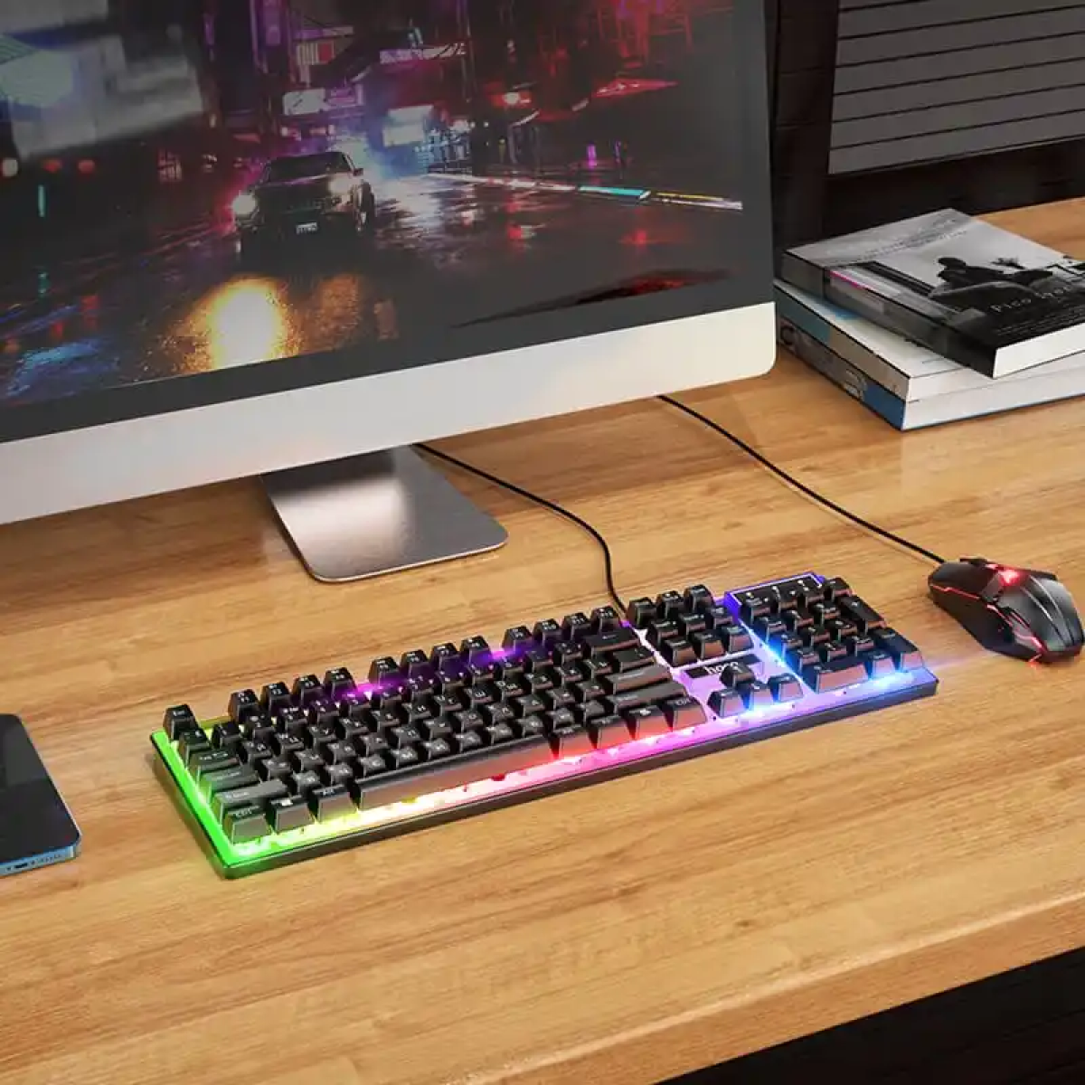 Σετ Ενσύρματο Πληκτρολόγιο Και Ποντίκι Gaming RGB Hoco GM18