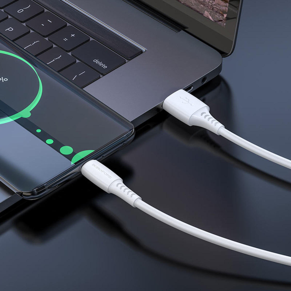Σετ Πολύχρωμα Καλώδια Φόρτισης & Δεδομένων USB-C 1m Borofone BX40