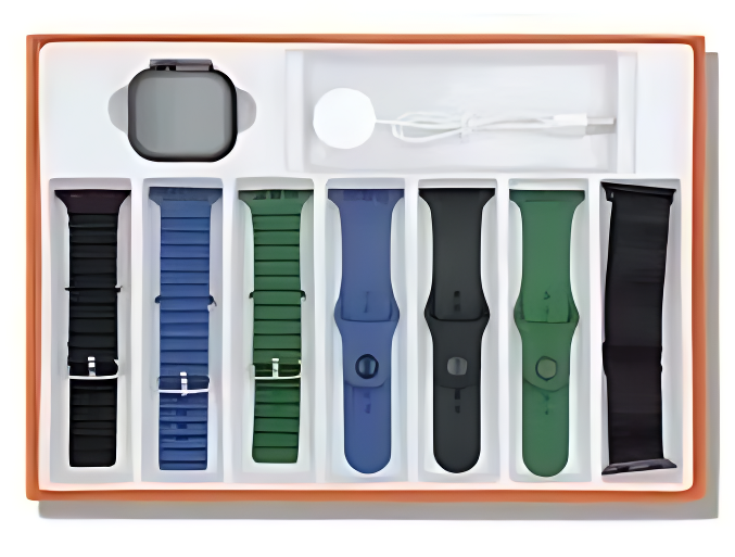 Smartwatch 49Mm Με 7 Λουράκια Ultra 2 - Μαυρο
