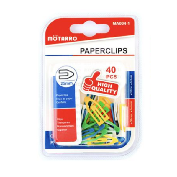 Συνδετήρες Χρωματιστοί 40 Τεμαχίων Motarro MA004-1