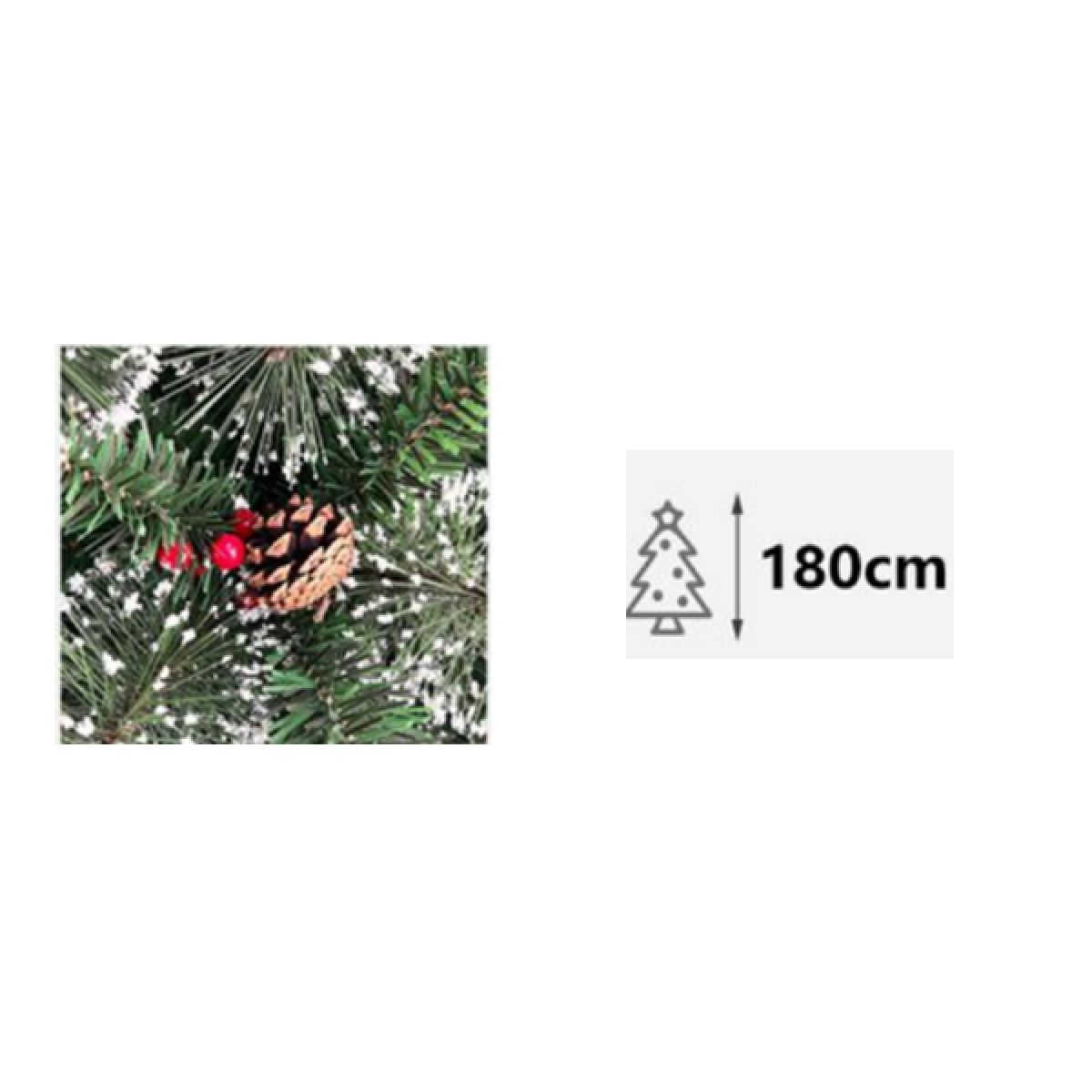 Τεχνητό Χριστουγεννιάτικο Δέντρο 180cm με μεταλλική βάση 7991310 - Image 2