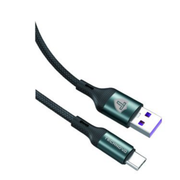 Technovo TN-D060 Καλώδιο Γρήγορης Φόρτισης & Δεδομένων USB-A σε Type-C 6A