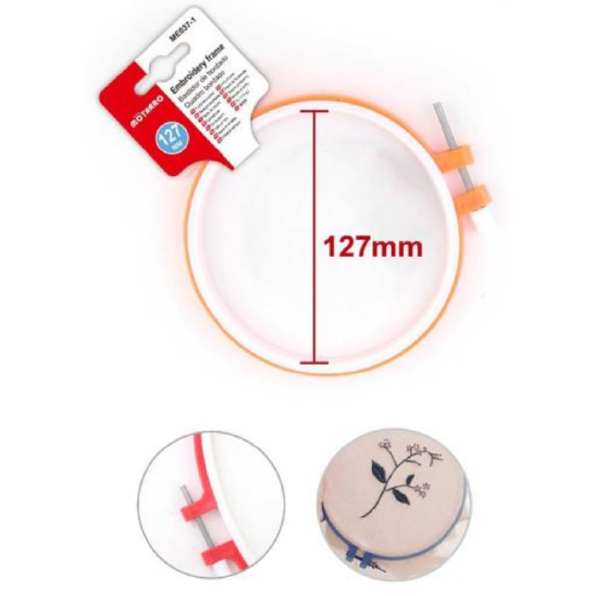 Τελάρο Κεντήματος Στρογγυλό 12,7cm Motarro ME037-1