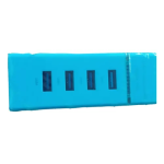 USB Hub 4 Θυρών με Σύνδεση USB 3.0 και Διακόπτες ON/OFF Μπλε