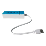 USB Hub 4 Θυρών με Σύνδεση USB 3.0 και Διακόπτες ON/OFF Μπλε