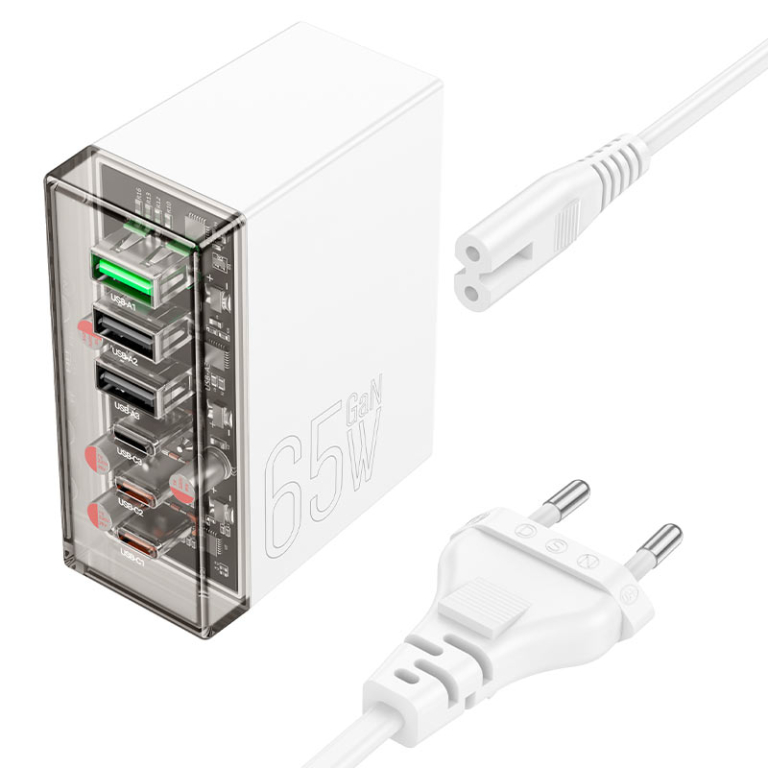 Βάση Φόρτισης με 3 Θύρες USB-A / USB-C 65W Power Delivery / Quick Charge 3.0 Hoco N36 Fuerza