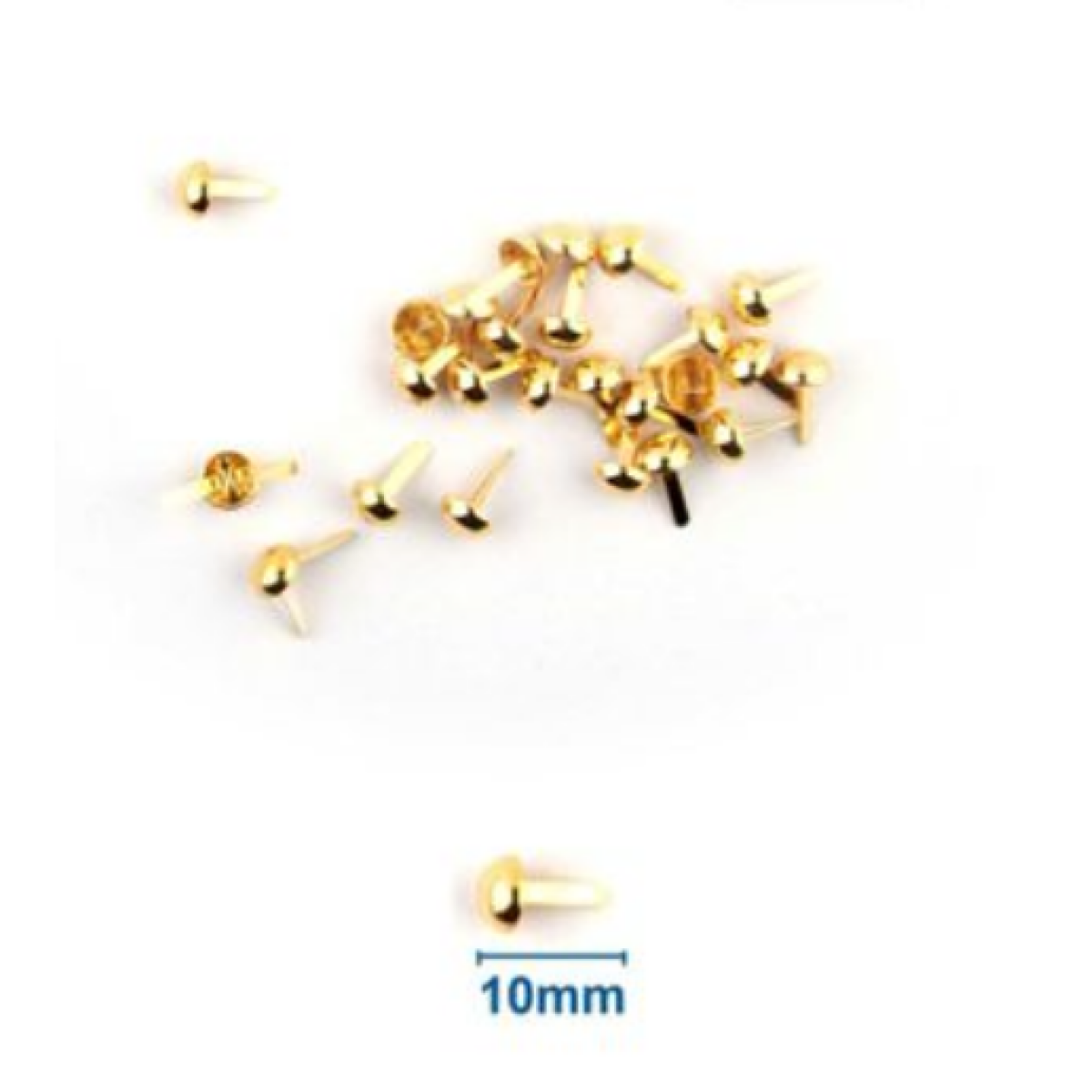 Βίδες Διπλής Κεφαλής Μεταλλικές Χρυσές 10mm 25 Τεμαχίων Motarro MA023-1