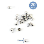 Βίδες Μεταλλικές Aσημί 12mm 20τμχ Motarro MA023-4