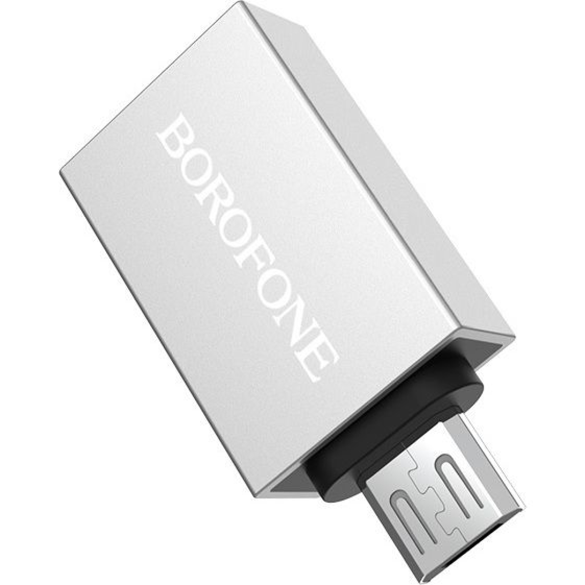 Borofone BV2 Μετατροπέας Micro USB σε USB-A – USB 3.0, OTG, Ταχύτητα έως 5Gbps - Ασημί