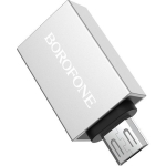 Borofone BV2 Μετατροπέας Micro USB σε USB-A – USB 3.0, OTG, Ταχύτητα έως 5Gbps - Ασημί