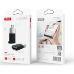 XO NB149-G Μετατροπέας Micro USB σε USB-A – OTG, Γρήγορη Φόρτιση & Μεταφορά Δεδομένων - Μαύρο/Ασημί