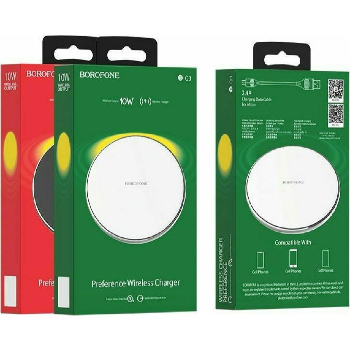 Borofone BQ3 Ασύρματος Φορτιστής Qi 10W – Γρήγορη Φόρτιση, Αλουμινένιος Σχεδιασμός
