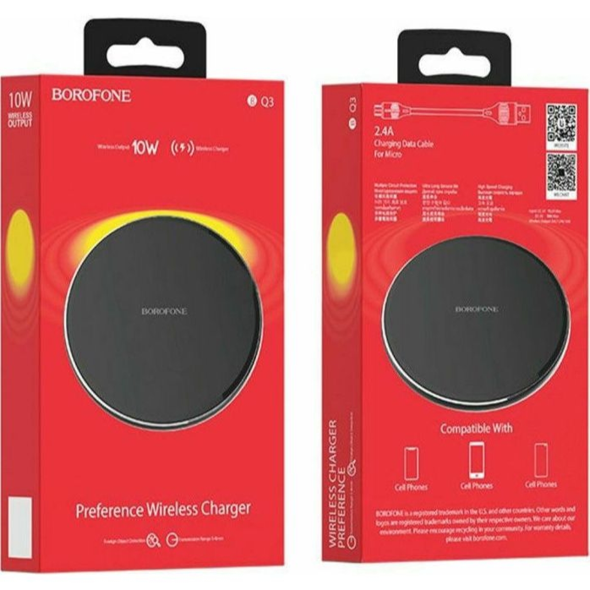 Borofone BQ3 Ασύρματος Φορτιστής Qi 10W – Γρήγορη Φόρτιση, Αλουμινένιος Σχεδιασμός