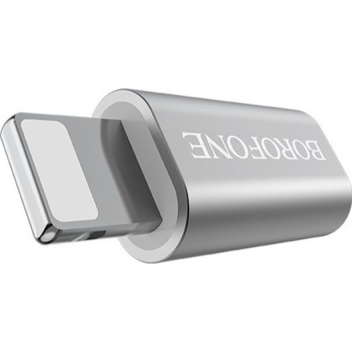 Borofone BV5 Μετατροπέας Micro USB σε Lightning – Ασημί, Φόρτιση & Συγχρονισμός Δεδομένων