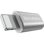 Borofone BV5 Μετατροπέας Micro USB σε Lightning – Ασημί, Φόρτιση & Συγχρονισμός Δεδομένων