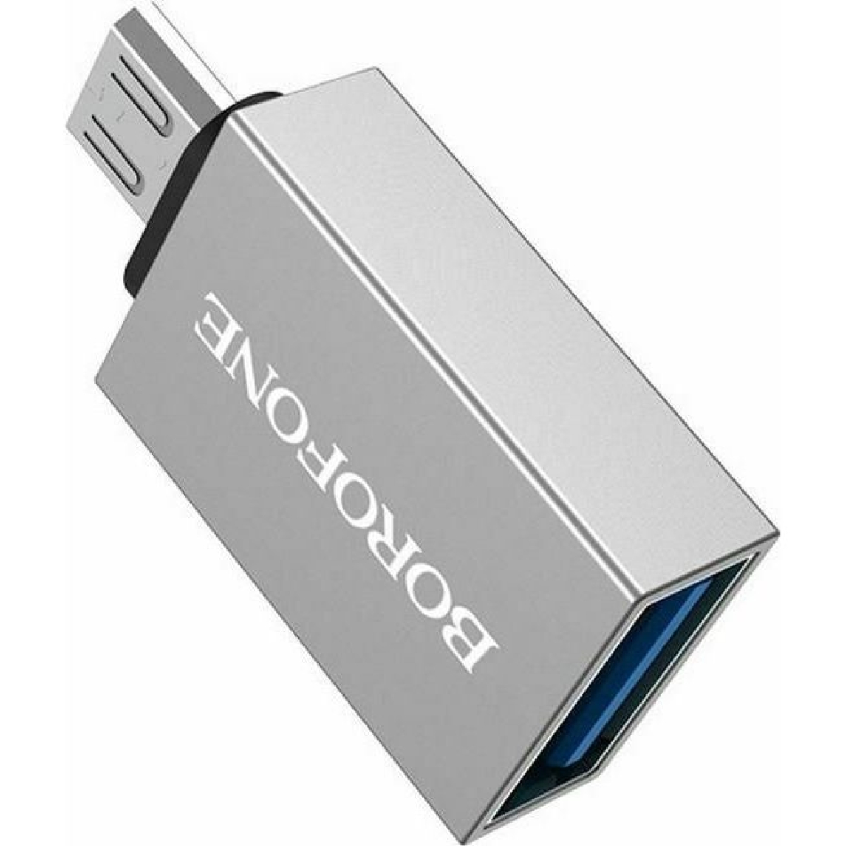 Borofone BV2 Μετατροπέας Micro USB σε USB-A – USB 3.0, OTG, Ταχύτητα έως 5Gbps - Ασημί