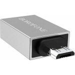 Borofone BV2 Μετατροπέας Micro USB σε USB-A – USB 3.0, OTG, Ταχύτητα έως 5Gbps - Ασημί