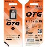 Borofone BV2 Μετατροπέας Micro USB σε USB-A – USB 3.0, OTG, Ταχύτητα έως 5Gbps - Ασημί
