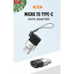 XO NB149-A Μετατροπέας USB-C σε Micro USB – OTG, Γρήγορη Φόρτιση & Μεταφορά Δεδομένων - Μαύρο/Ασημί