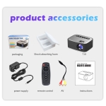 Mini Projector LCD LED T20 με Wi-Fi & Ενσωματωμένα Ηχεία – 500 Lumens, 1080p - Γκρί