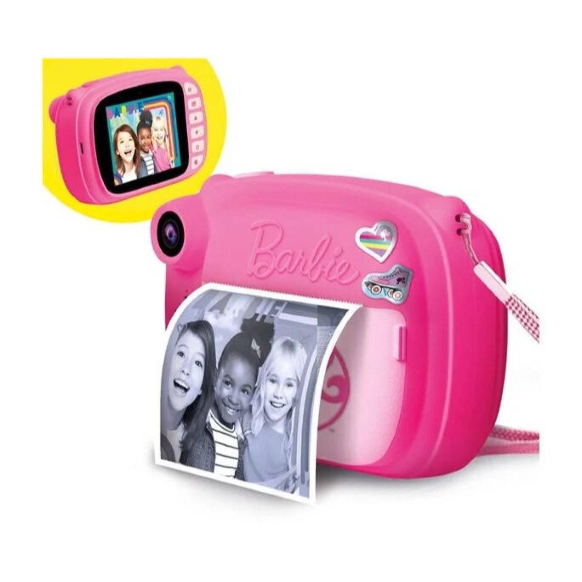 Σετ Barbie Ρολόι Lexibook Ψηφιακής Προβολής με 20 Εικόνες + Instant Φωτογραφική Μηχανή Lisciani Print Camera