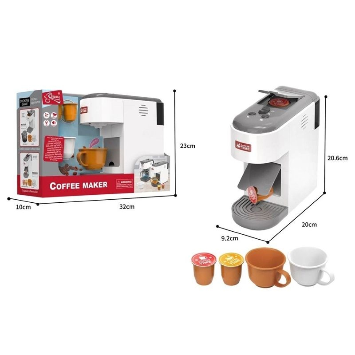 Σετ Παιδική Κουζίνα με Ήχους & Φώτα + Μηχανή Espresso + Ζαχαροπλαστείο