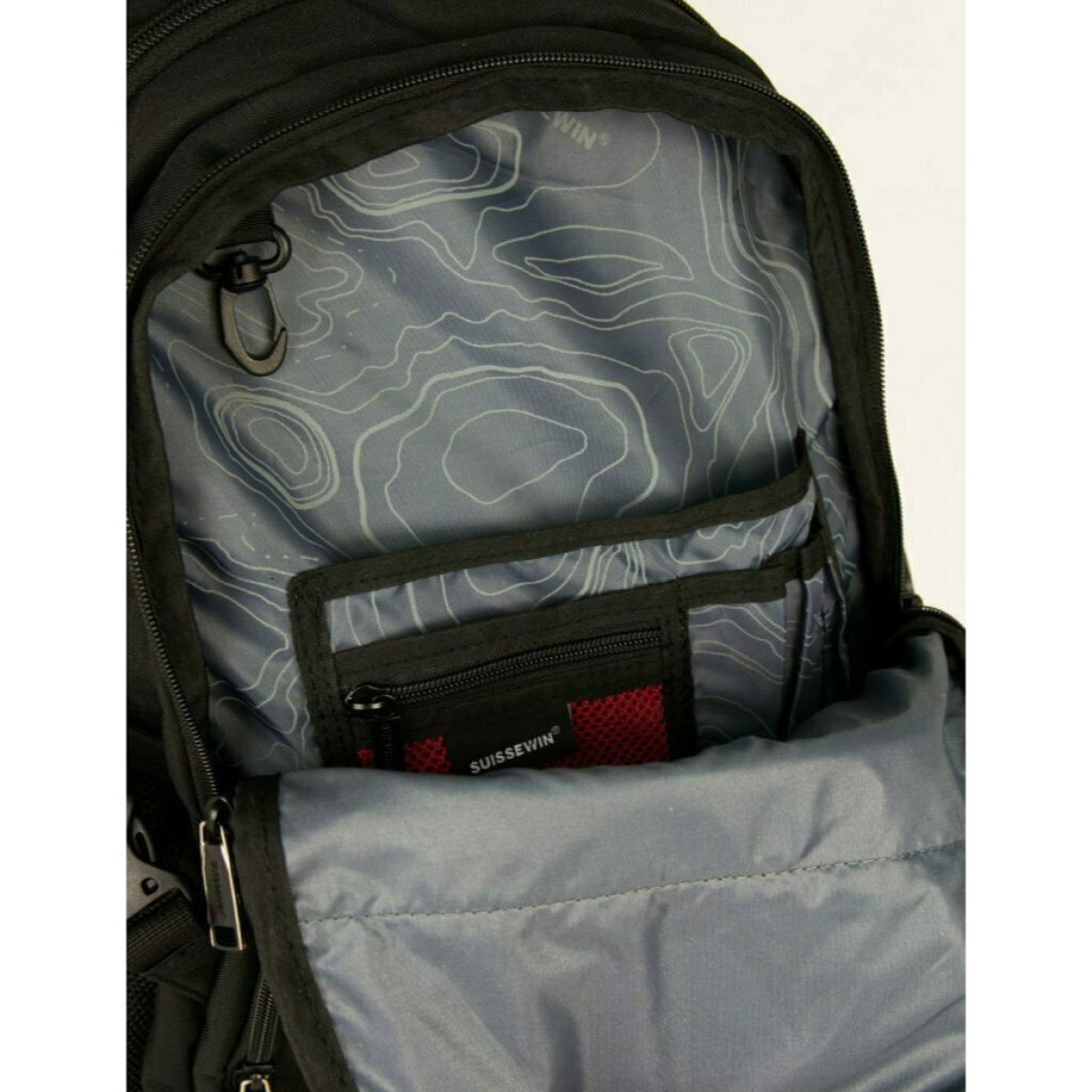 SUISSEWIN SN9017 Αδιάβροχο Σακίδιο Πλάτης 25L – Θήκη Laptop έως 15.6" - Μαύρο