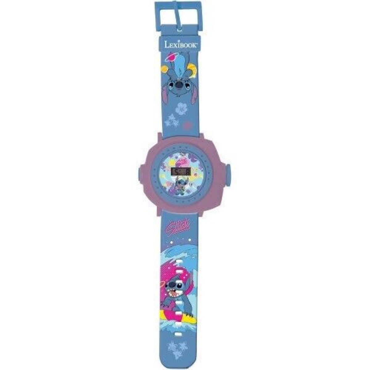 Σετ Stitch Lexibook Παιδικό Ρολόι Προβολής με 20 Εικόνες + Εκπαιδευτικό Δίγλωσσο Laptop Ελληνικά/Αγγλικά