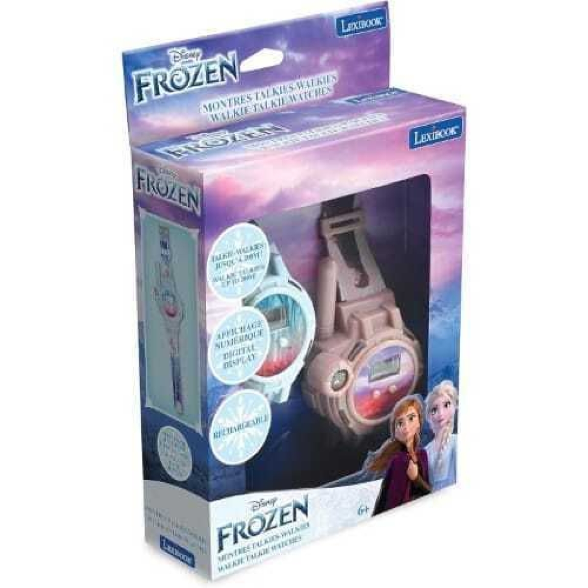 Σετ Frozen Lexibook Ρολόγια Walkie Talkies με Φακό & Πυξίδα + Μικρόφωνο με Φωτισμό και Ηχείο