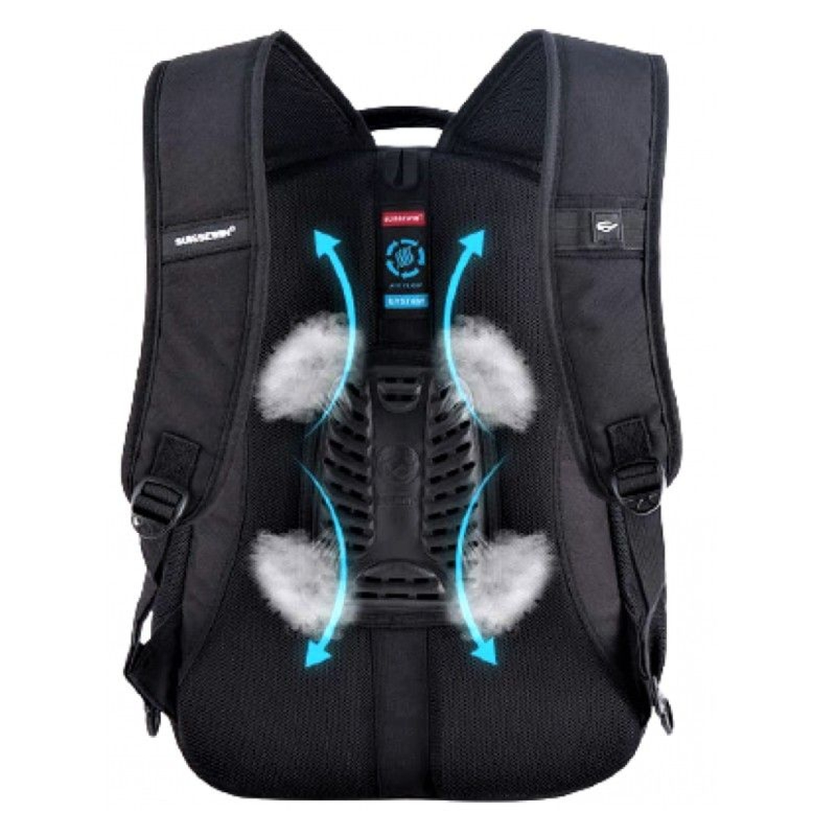 SUISSEWIN SN9017 Αδιάβροχο Σακίδιο Πλάτης 25L – Θήκη Laptop έως 15.6" - Μαύρο