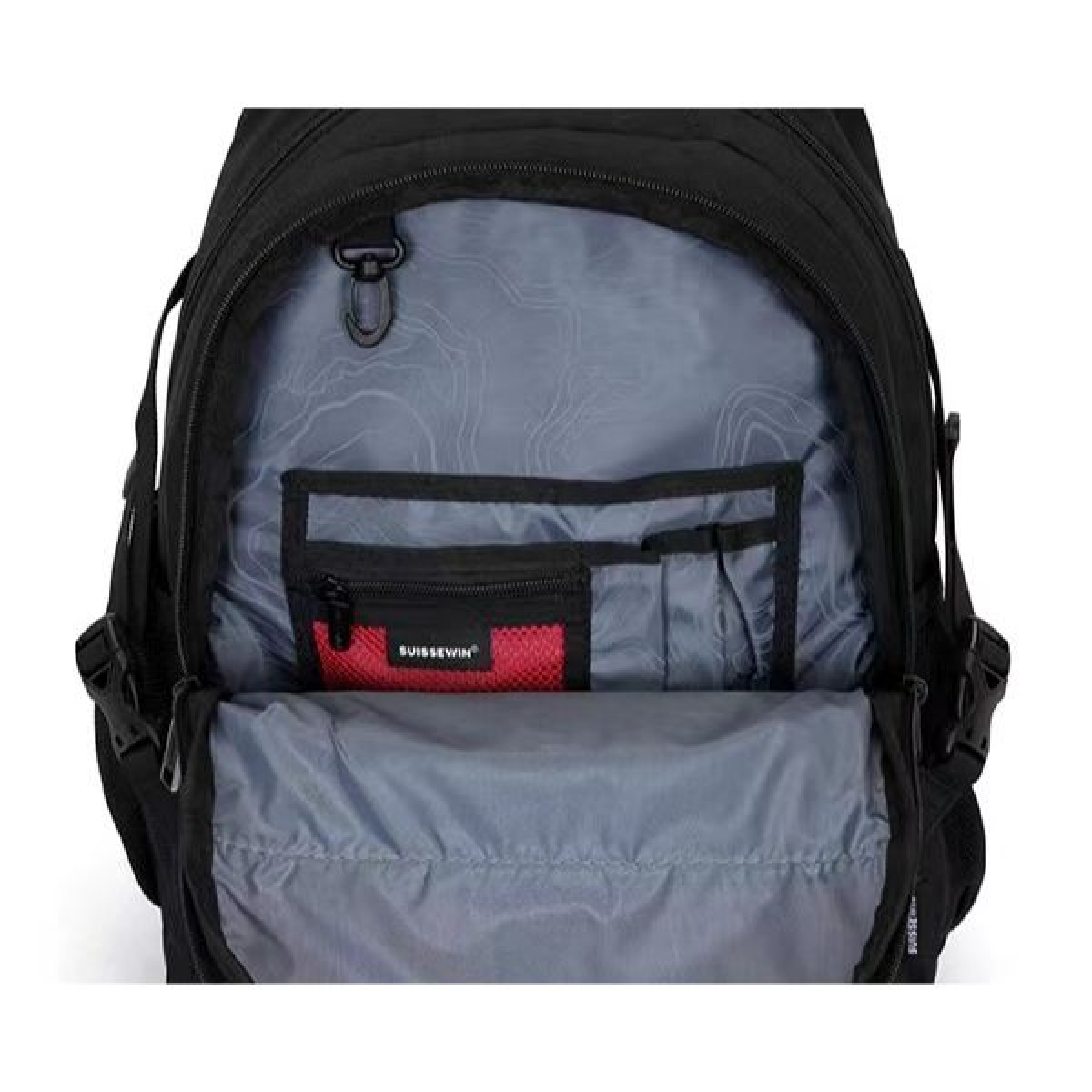 SUISSEWIN SN9017 Αδιάβροχο Σακίδιο Πλάτης 25L – Θήκη Laptop έως 15.6" - Μαύρο