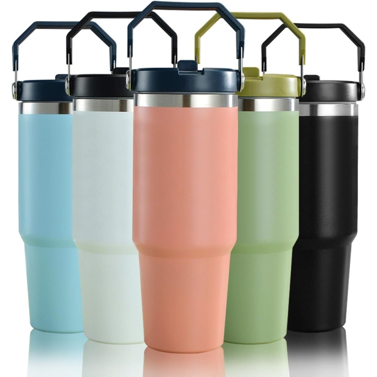 Stainless Steel Θερμός 38843 με Καλαμάκι 900ml – Θερμός Διπλού Τοιχώματος, Ανοξείδωτο, Στεγανό