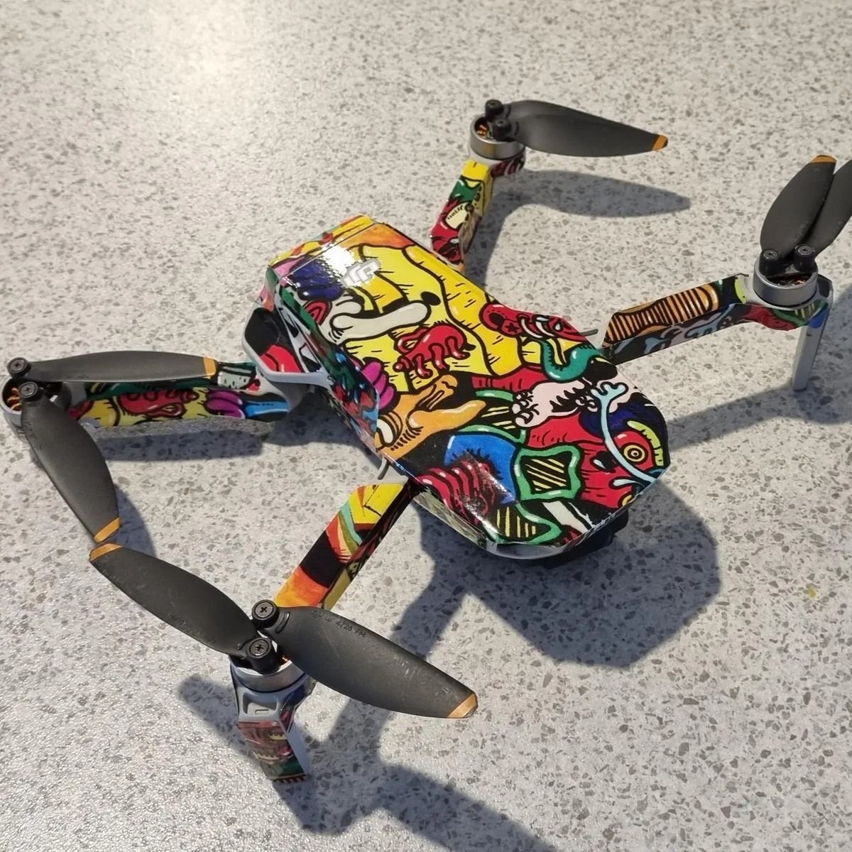 DIF ART01 Drone Graffiti 4K με LED RGB & Περιστροφή 360° – Πτυσσόμενο, Επαναφορτιζόμενο