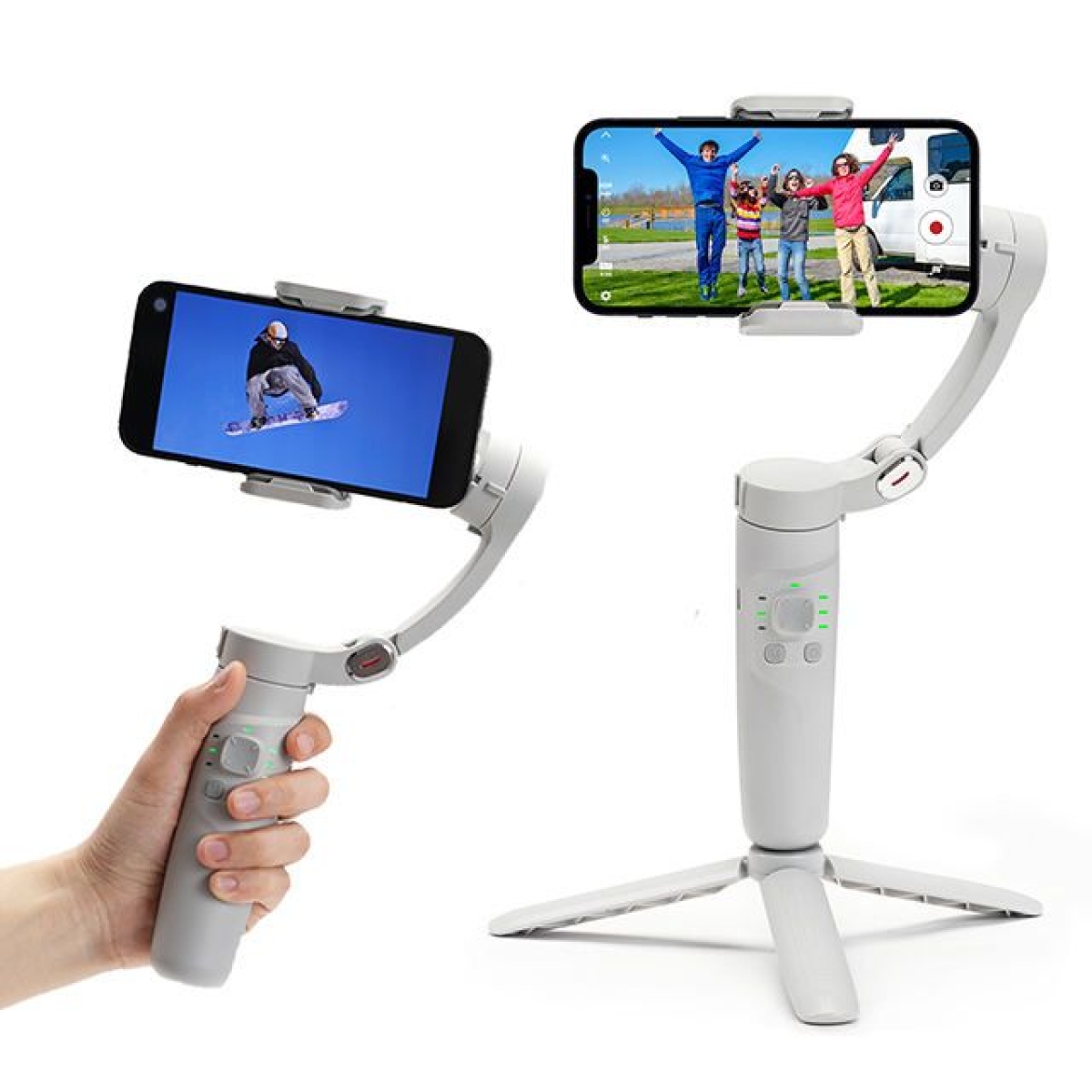 M1 3-Axis Gimbal Stabilizer με Τρίποδο – Selfie Stick με Face Tracking & Gesture Control