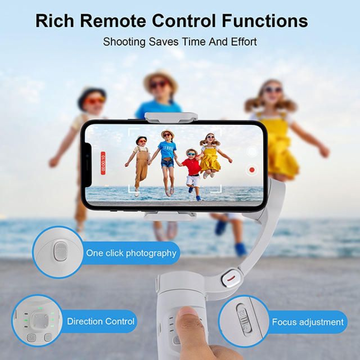 M1 3-Axis Gimbal Stabilizer με Τρίποδο – Selfie Stick με Face Tracking & Gesture Control