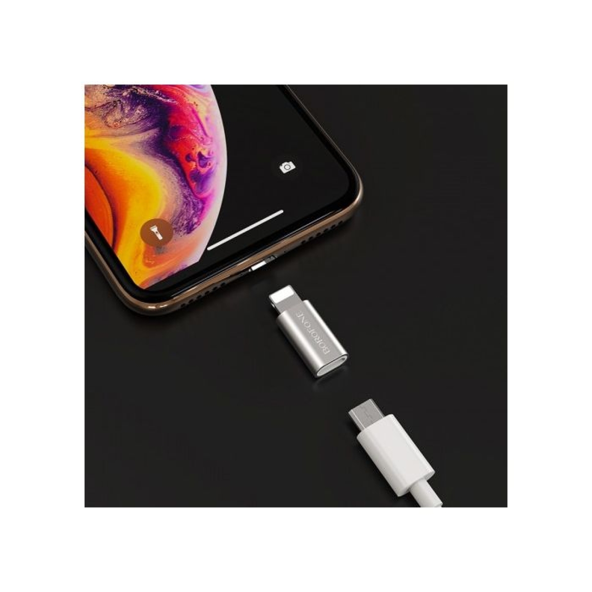 Borofone BV5 Μετατροπέας Micro USB σε Lightning – Ασημί, Φόρτιση & Συγχρονισμός Δεδομένων