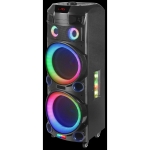 NDR 7022 Bluetooth Karaoke Ηχείο 2x12" 3000W με 2 Ασύρματα Μικρόφωνα & Τηλεχειριστήριο – Φορητό DJ Speaker