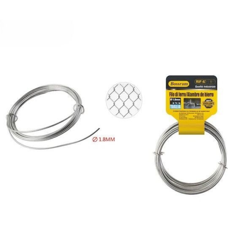 Σύρμα Σιδήρου Γαλβανισμένο Bossram 1.8mm x 15m – 300g 680394