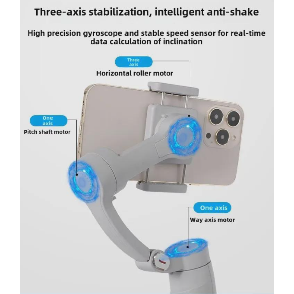 M1 3-Axis Gimbal Stabilizer με Τρίποδο – Selfie Stick με Face Tracking & Gesture Control