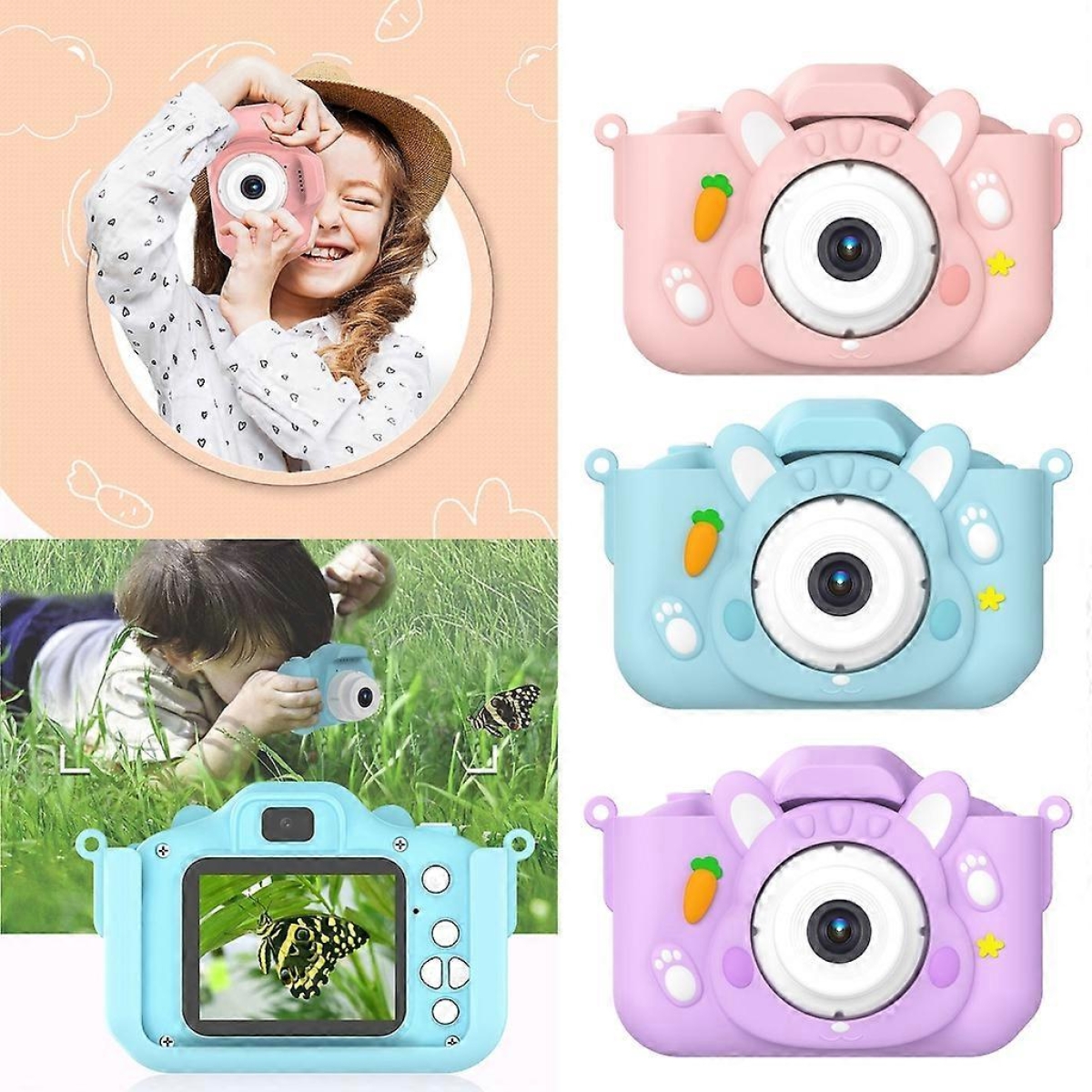 X11S Rabbit Compact Φωτογραφική Μηχανή με Οθόνη 2" Μπλε