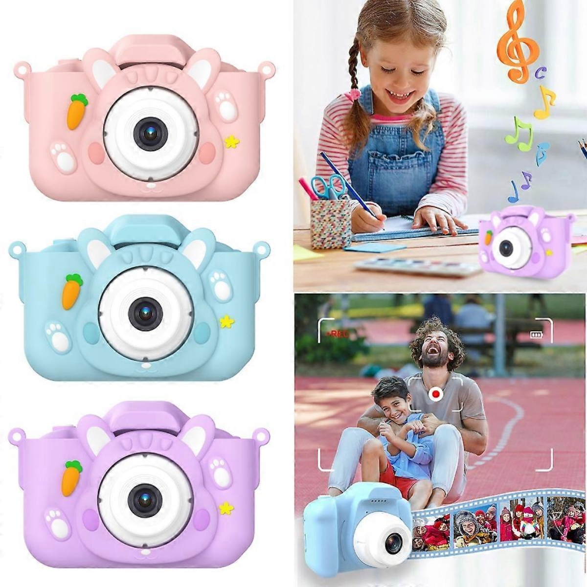 X11S Rabbit Compact Φωτογραφική Μηχανή με Οθόνη 2" Μπλε