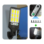 Ηλιακός Προβολέας Τοίχου 50W με Αισθητήρα Κίνησης, 144 COB LED, IP65