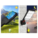 Ηλιακός Προβολέας Τοίχου 50W με Αισθητήρα Κίνησης, 144 COB LED, IP65